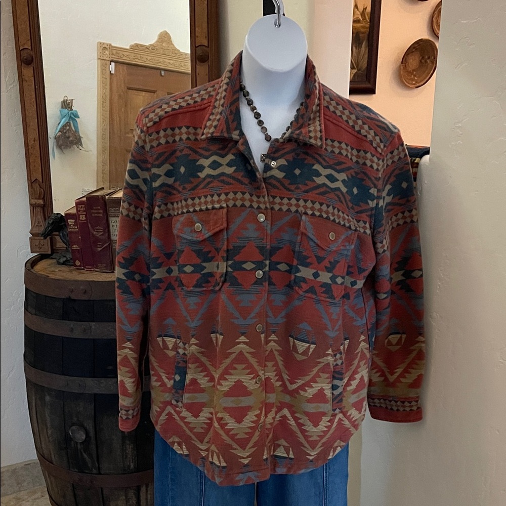 Women's Tribal Pattern Utility Jacket - image 5